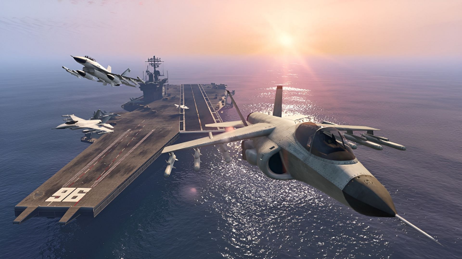Mammoth Hydra in GTA Online alongside the P-996 LAZER (Image via Rockstar Games)